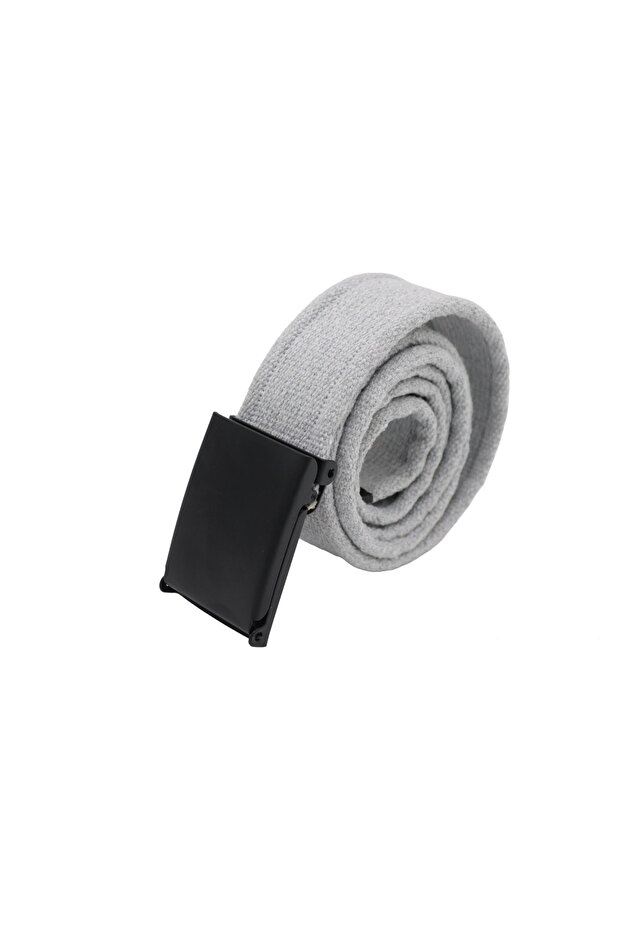 Unisex Black Buckle Grey2 Tactical Sports Canvas Belt