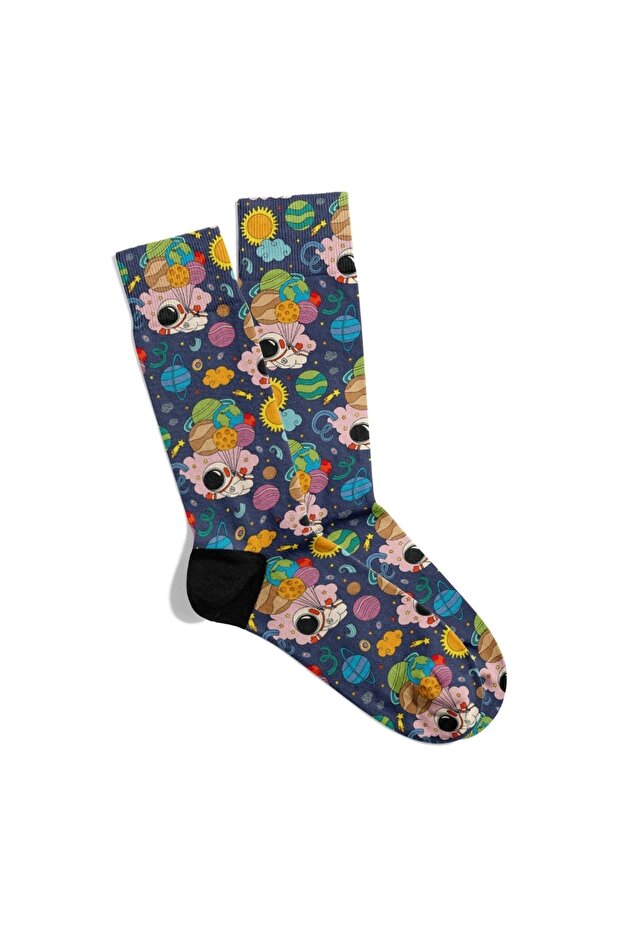 Fun Socks Unisex Popart Space Dreams Pattern Printed Socks Ecsoket453