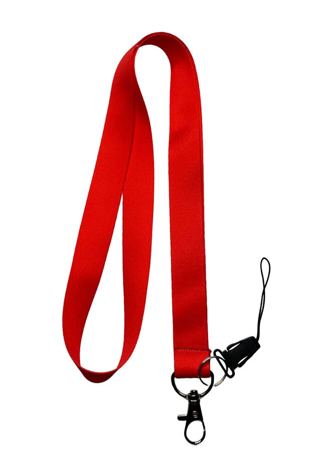 Kırmızı Basic Boyun Ipi Telefon Askısı - 1