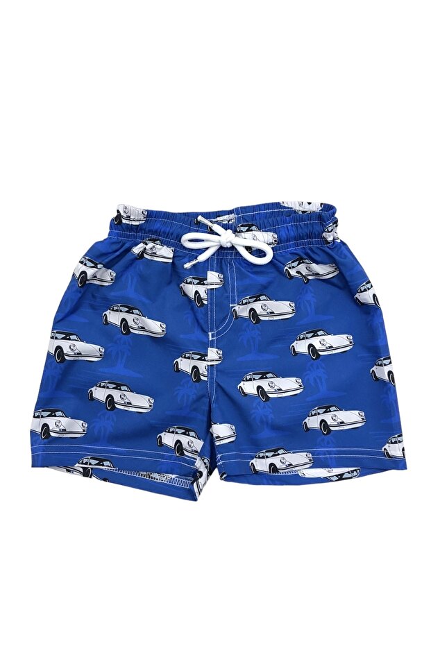 Car Printed Children's Swim Shorts
