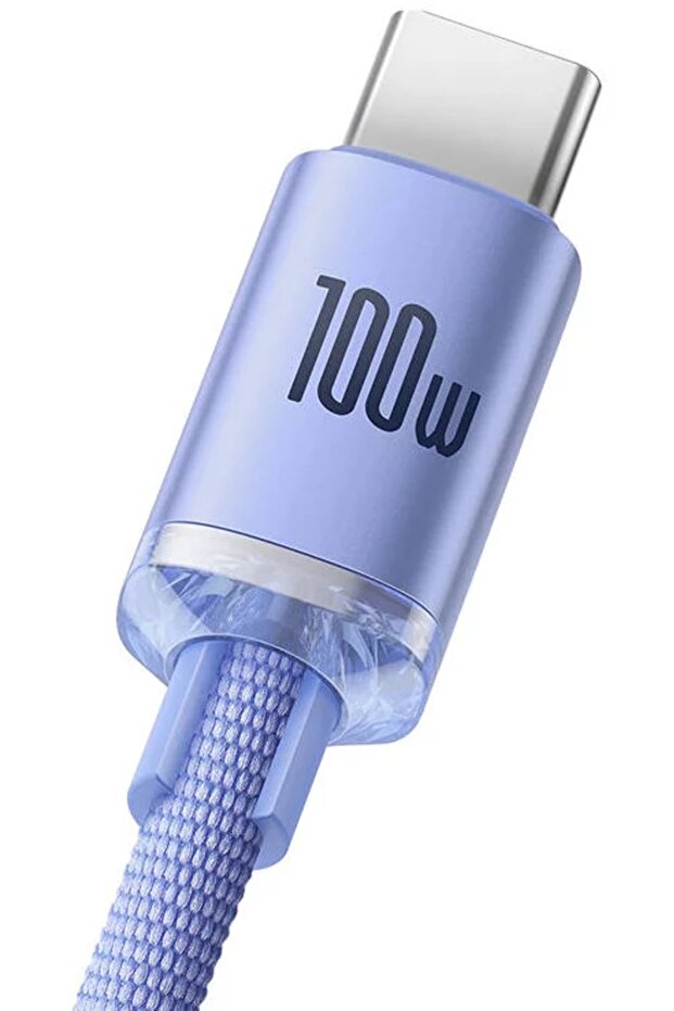Crystal Shine 100w Usb To Type-c Hızlı Şarj Kablo 1.2 Mt (mor) - 7