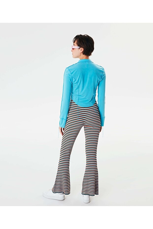 Flare Fit Triko Pantolon - 4