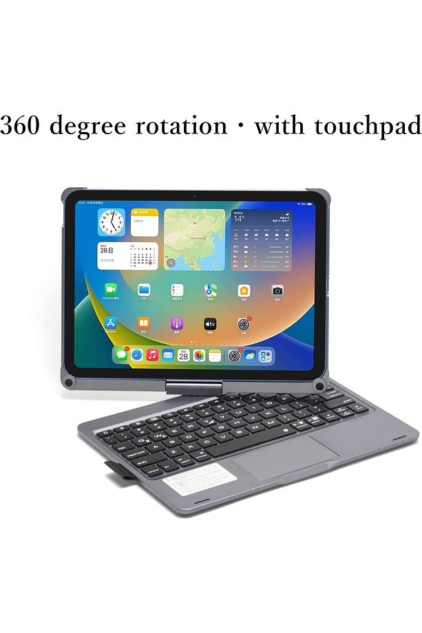 Ipad Air 5 Nesil M1 Çipli 10.9 Uyumlu Klavyeli Kılıf Mag Touch Pad Standlı Ayarlanabilir Bluetooth - 4