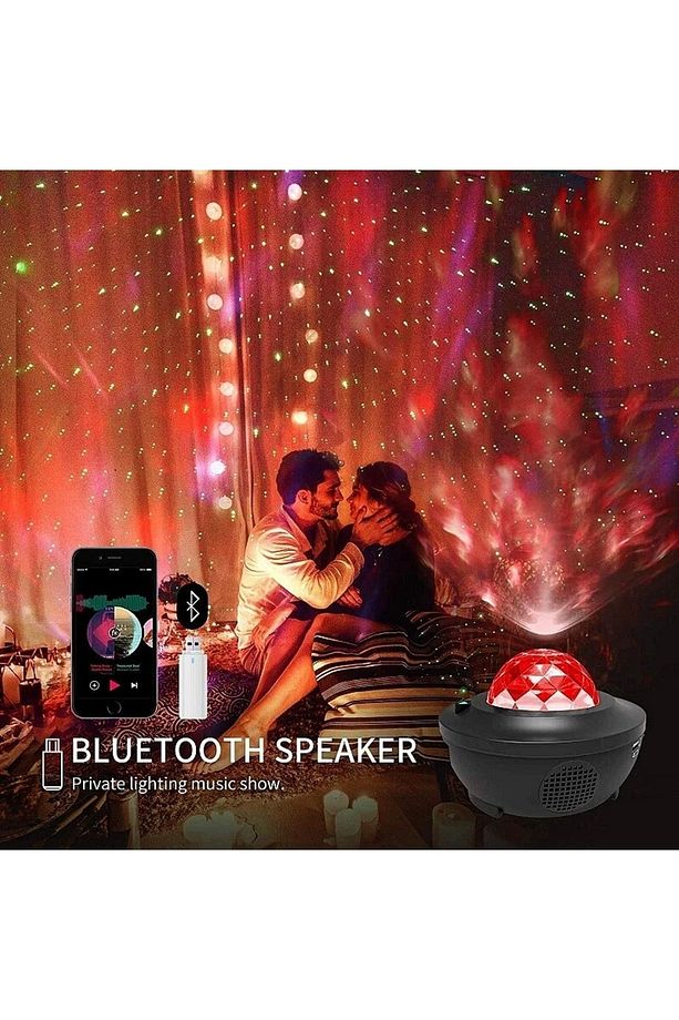 Dekoratif Starry Projektörbluethooth Hoparlör Lazer Gece Lambası - 5