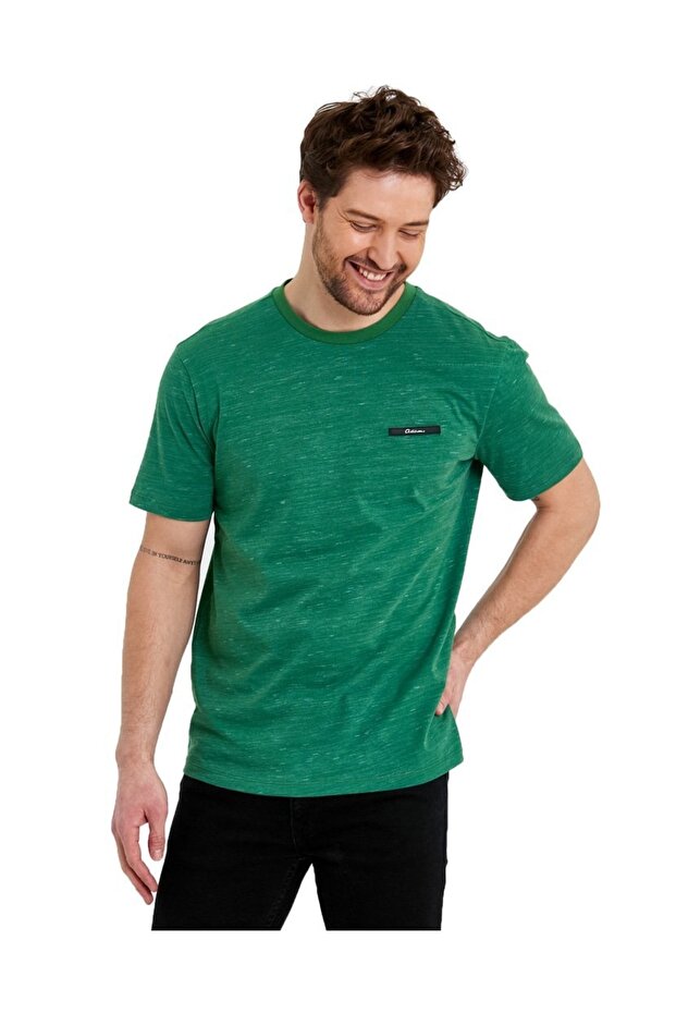 Erkek Basic Baskısız Logolu Kısa Kol Tişört - 2