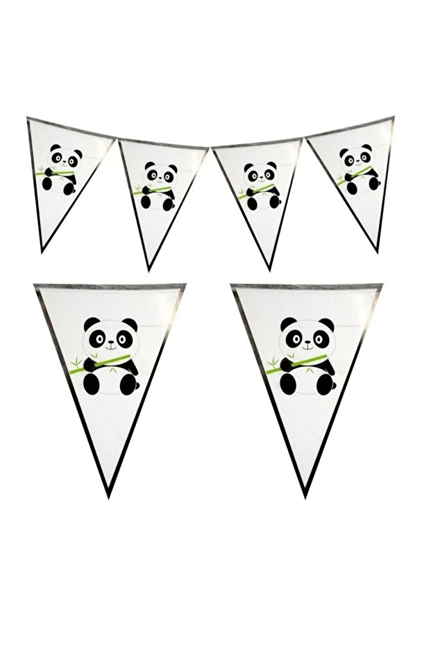 Cute Panda Flag Banner Set