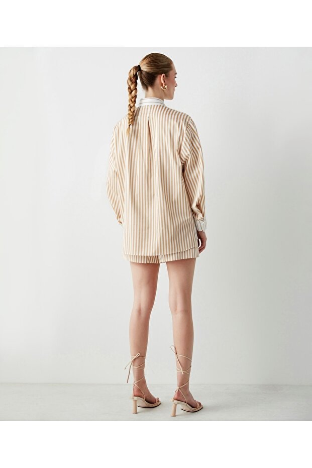 Çizgi Desen Gömlek - 6