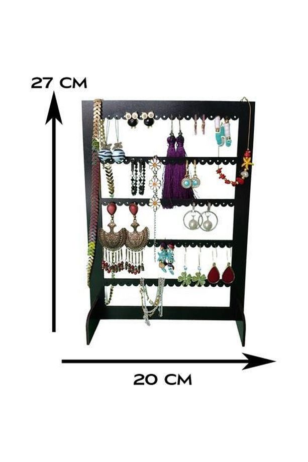 Küpe Standı Takı Küpe Askısı Ahşap Takı Kutusu Takı Standı Takı Askılığı - 3