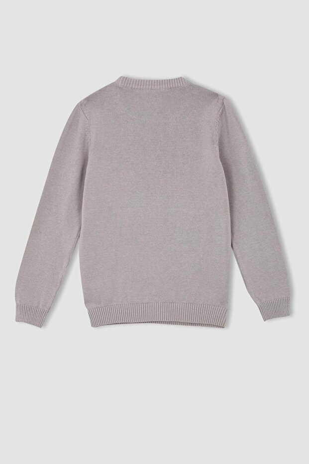 Kız Çocuk Regular Fit Bisiklet Yaka Triko Kazak - 6