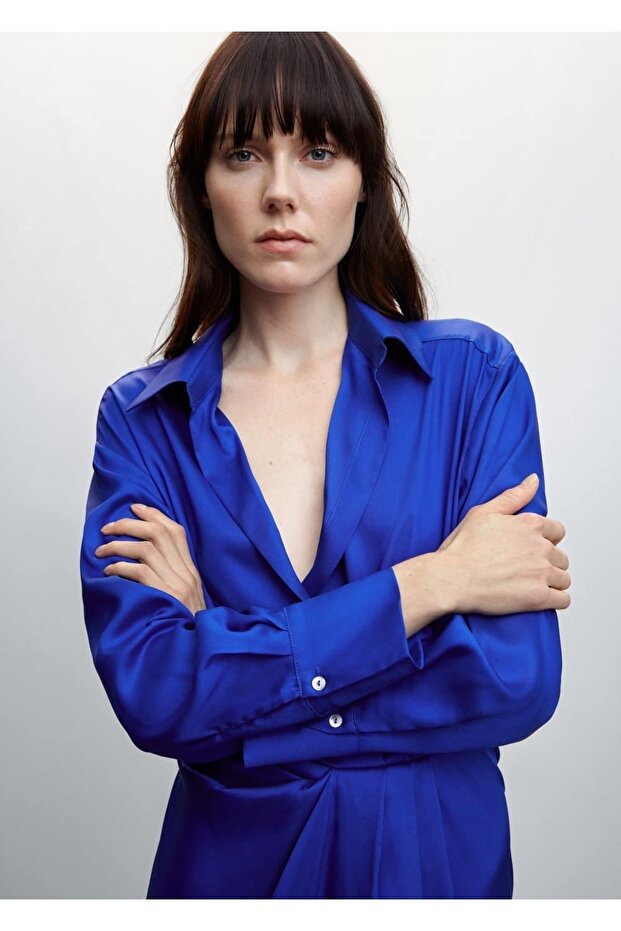 Satinkleid mit Seitenschlitz - 6