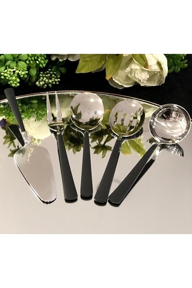 Venüs Sos Seti Çelik Siyah 5 Parça - 1