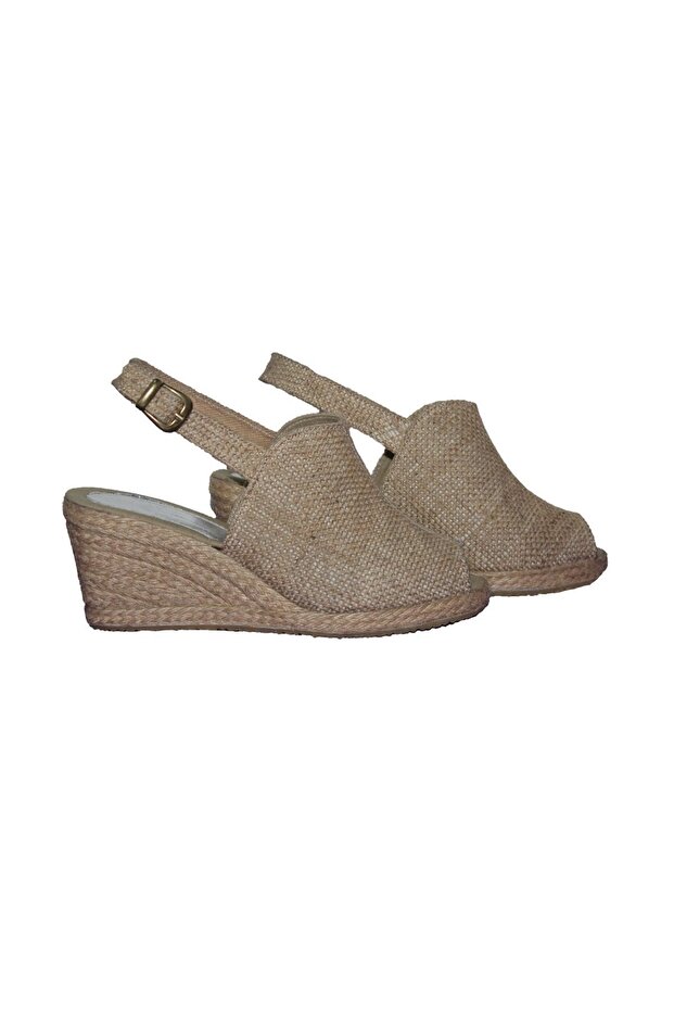 Summer Linen Wedge Heel Sandals