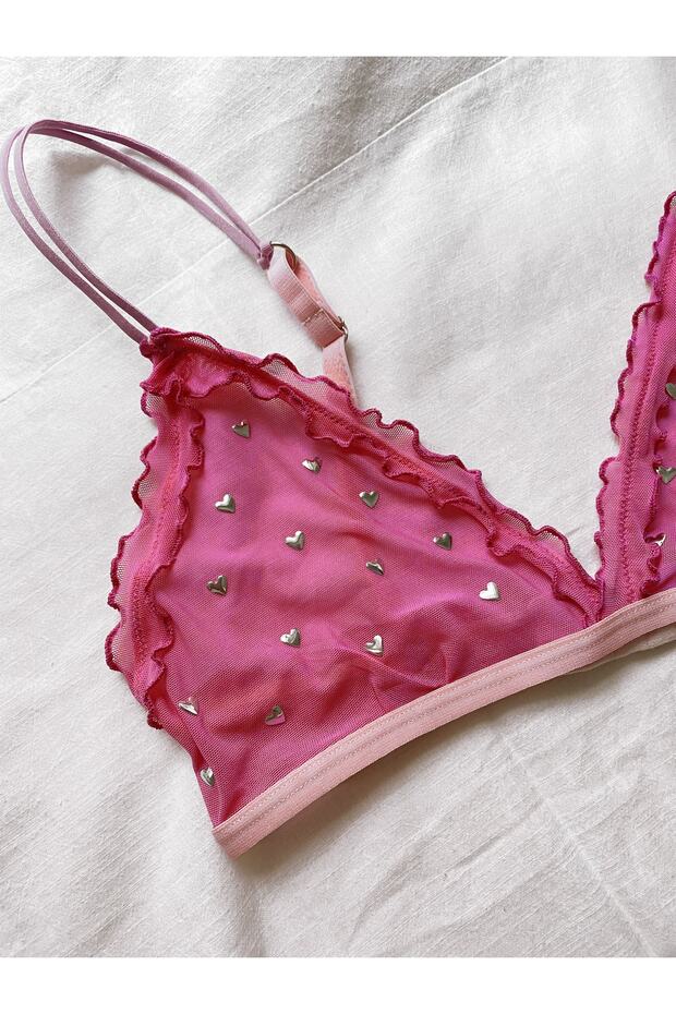 Pembe Bralet - 3