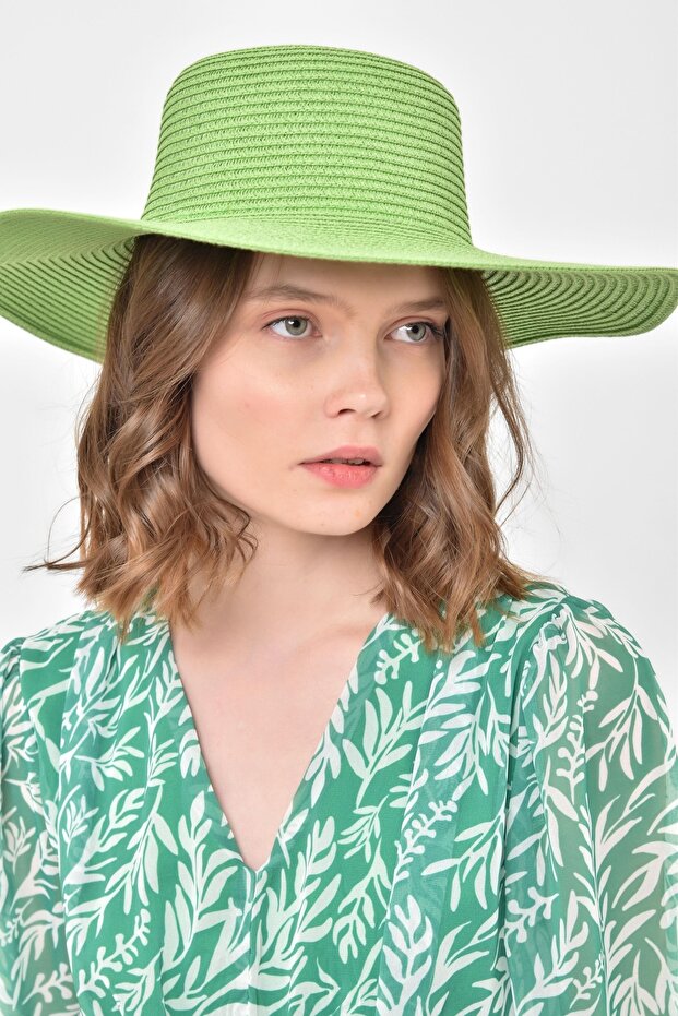 قبعة من القش واسعة - 1