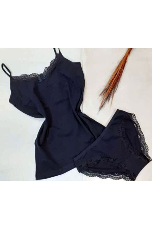 Women's Rope Strap Lace Detailed Athlete Bikini Set Cotton Flexible
