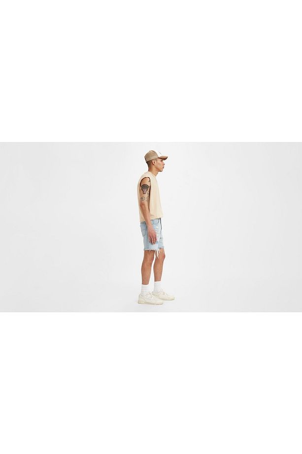 501® '93 Erkek Jean Şort - Light Indigo Destructed - 2