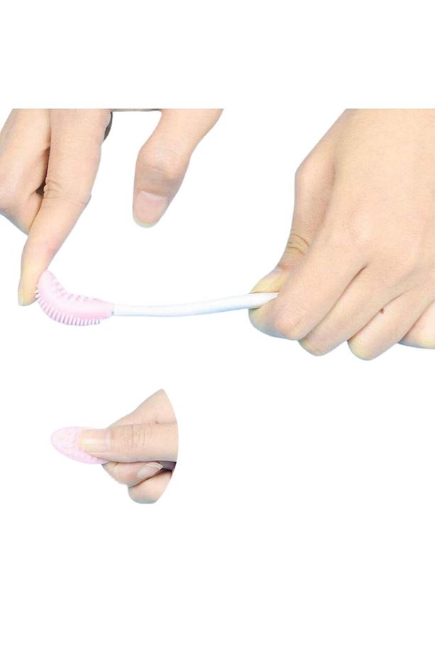 2 Adet Dudak Burun Fırçası Peeling Etkili Gözenek Siyah Nokta Temizleyici Çift Fırça - 6
