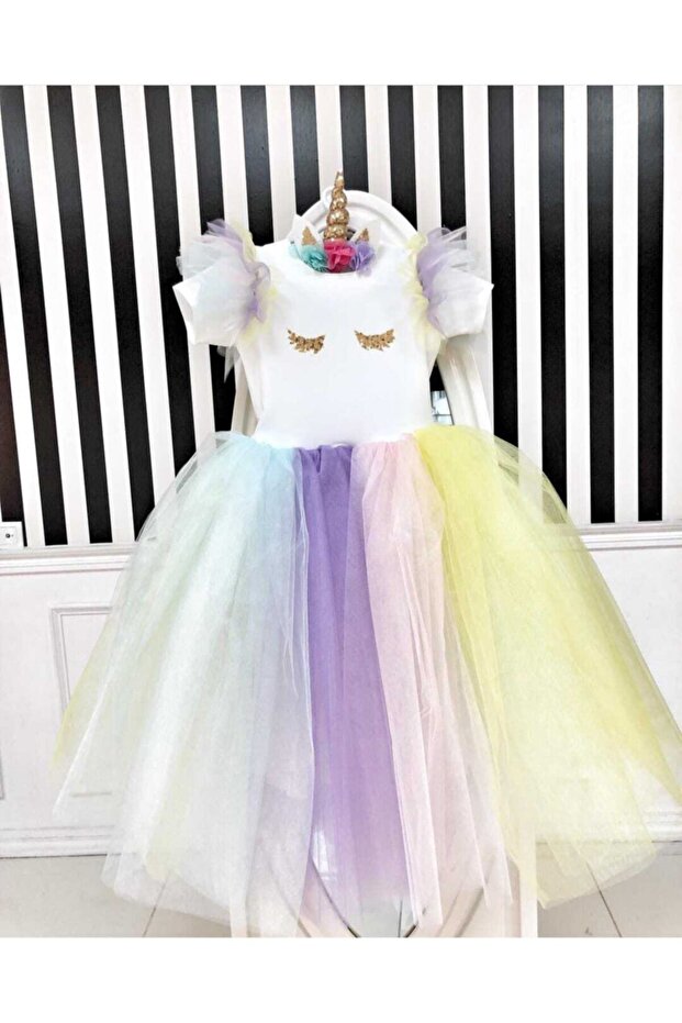 Unicorn Tütülü Elbise - 1