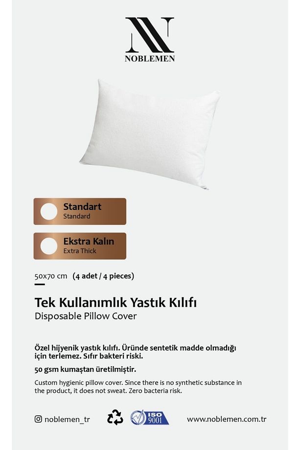 Hijyenik Tek Kullanımlık Yastık Kılıfı 50x70 100 Adet - 1