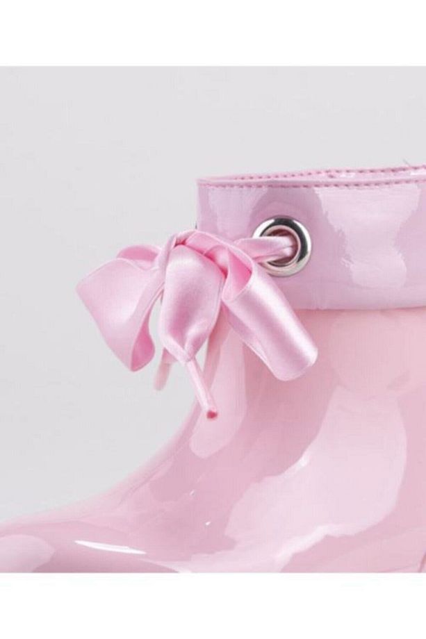 W10238 Bimbi Lazo Kız Çocuk Pembe Yağmur Çizmesi - 4