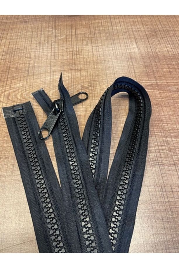 Geniş Dişli, Güçlü, 2 Metre Siyah Çadır Için Kemik Fermuar - 4