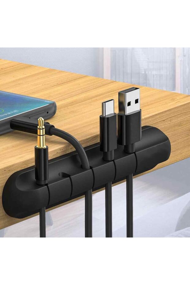 حامل كابل مكتبي ذو 5 قنوات - 2