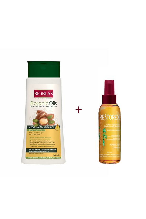 Argan Saç Bakım Yağı 100ml+bioblas Argan Şampuan 300ml - 1