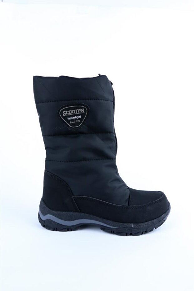 F1245 Unisex Asla Su Geçirmez Siyah Çocuk Kar Botu - 1