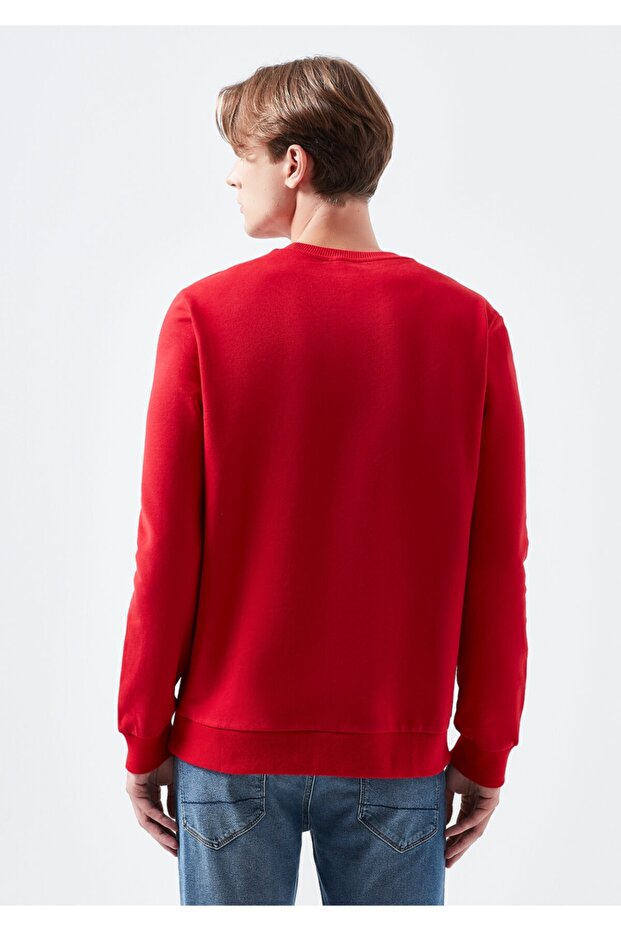 Erkek Kırmızı Sweatshirt - 4