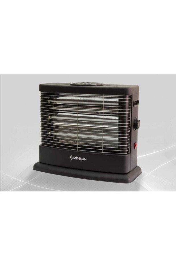 Midi Siyah 2100w Quartz Elektrikli Isıtıcı Soba - 1