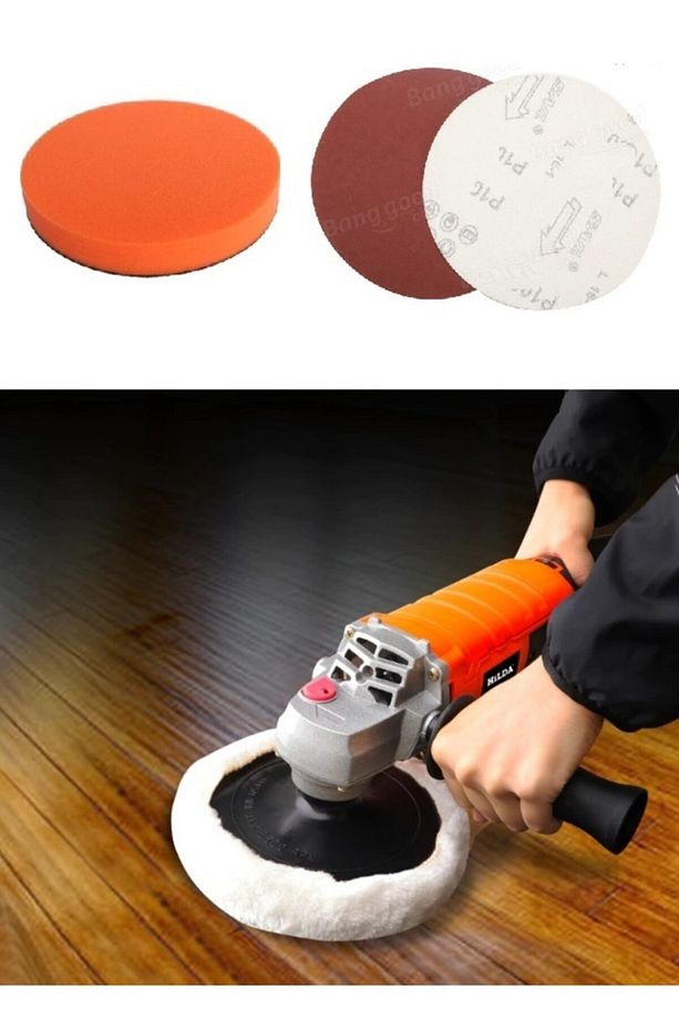 180 Mm Polisaj Seti Cırt Taban Sünger Bone 2 Li Zımpara Takımı - 6
