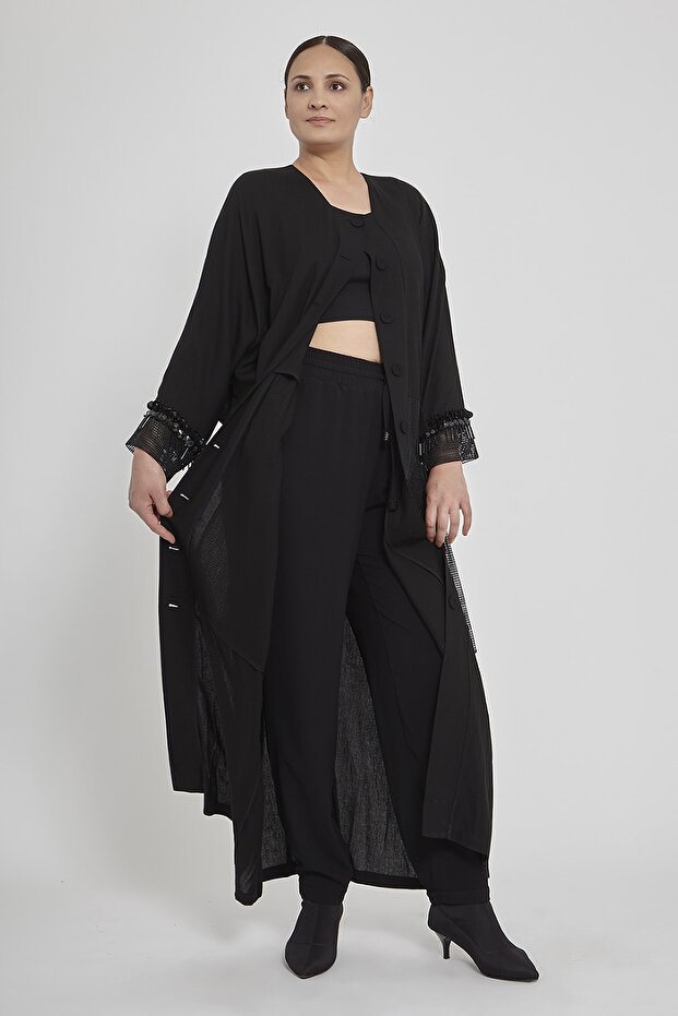 File Detaylı Pardesü - 2