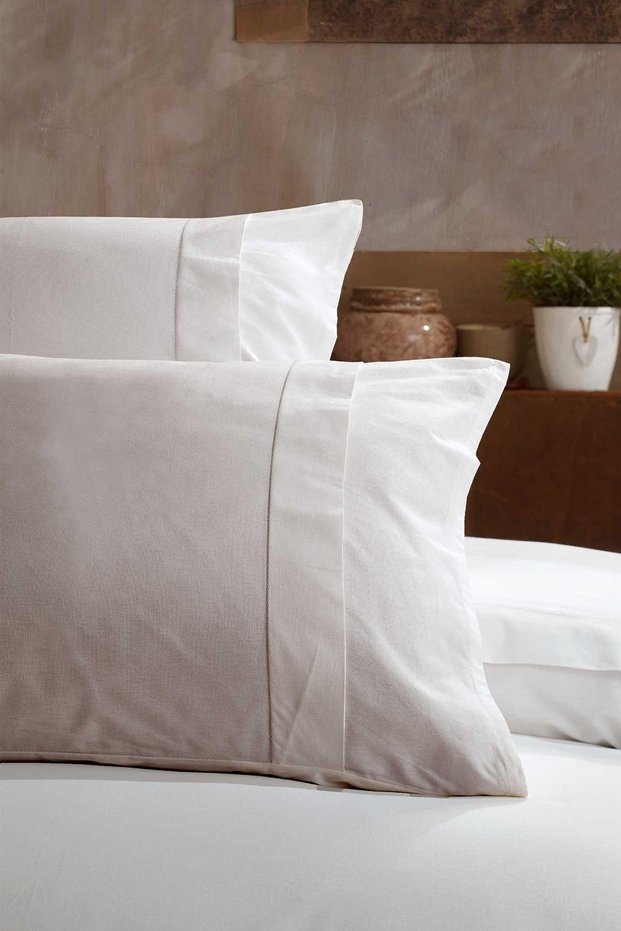 2-Pack Cotton Ranforce Pillowcase Ecru