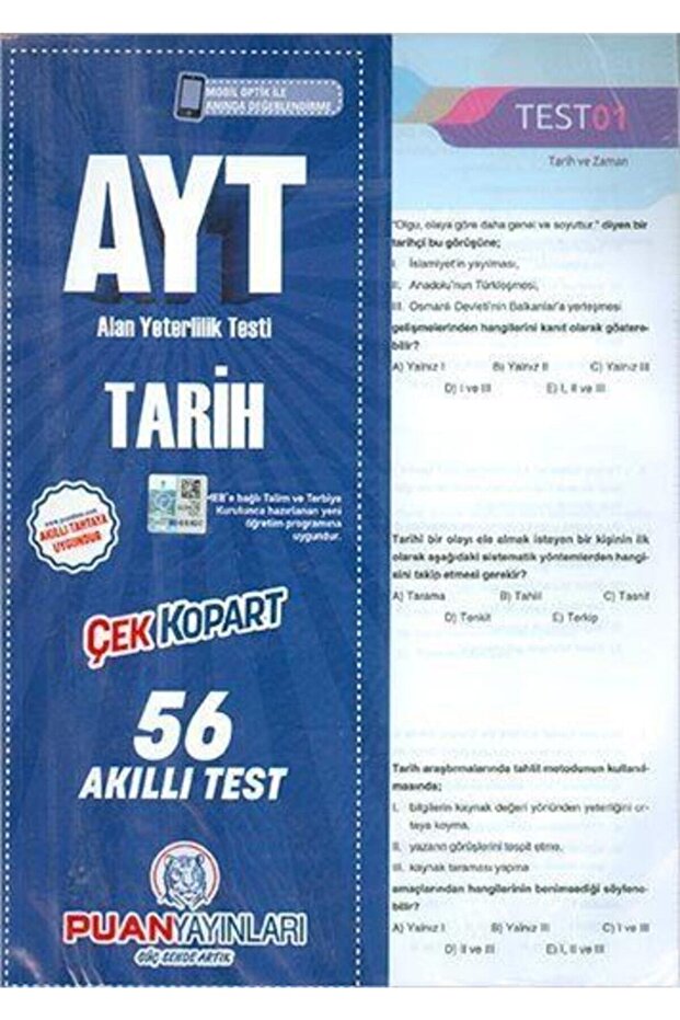 Puan Ayt Tarih Çek Kopar Yaprak Test - 1