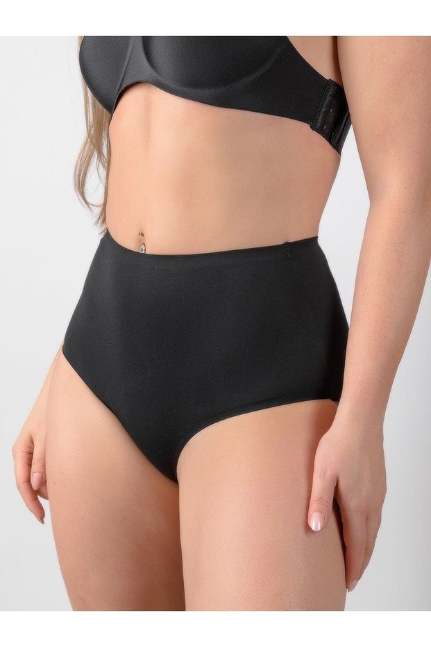 Polfa Model Panties Seamless Non-Marking Laser Cut Panties Sports Corset Seamless Slip Panties Black Color