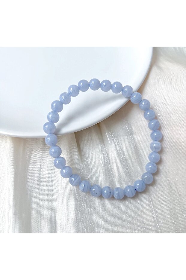 Natural Stone Aquamarine Bracelet 6mm