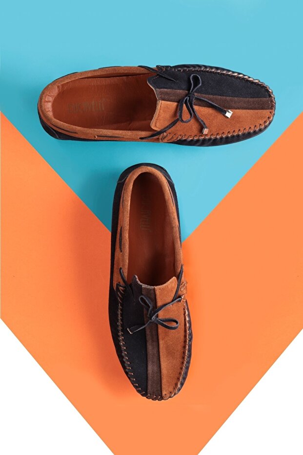 Colore Hakiki Deri Erkek Günlük Ayakkabı, Loafer Ayakkabı, Hafif Ayakkabı, Süet Loafer - 5