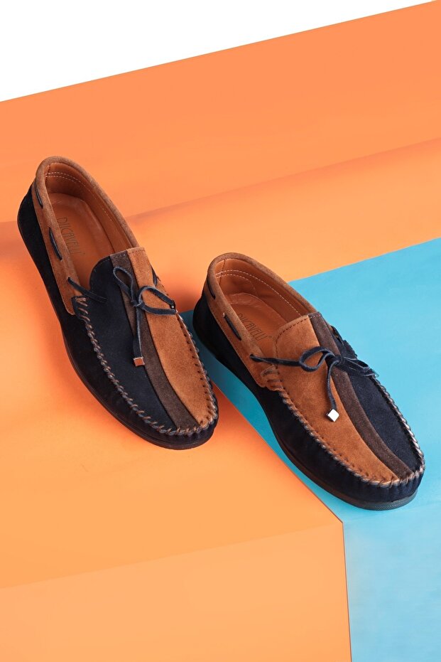 Colore Hakiki Deri Erkek Günlük Ayakkabı, Loafer Ayakkabı, Hafif Ayakkabı, Süet Loafer - 6