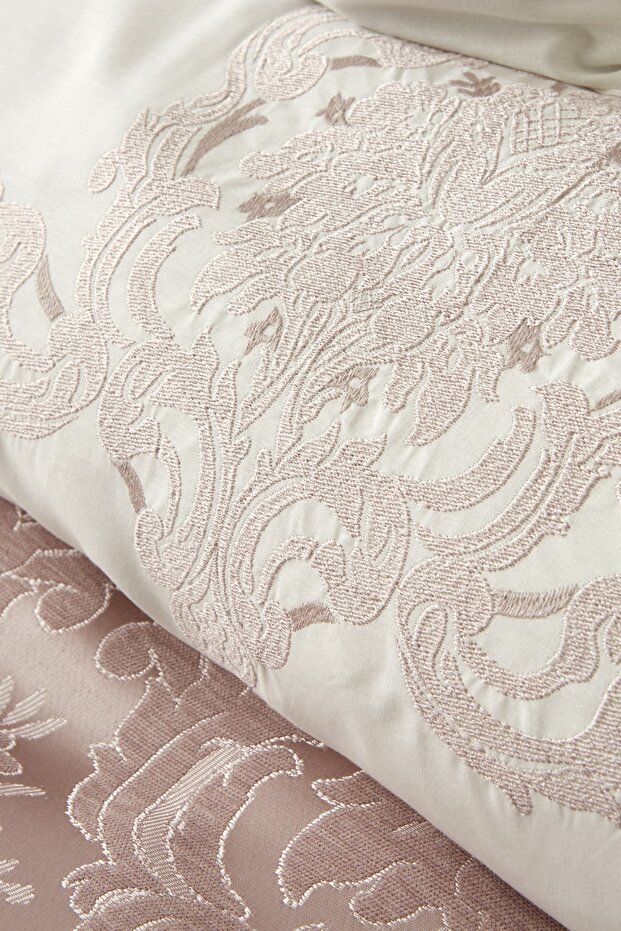 Tugba 8 Parça Private Çeyiz Seti Pudra - 5