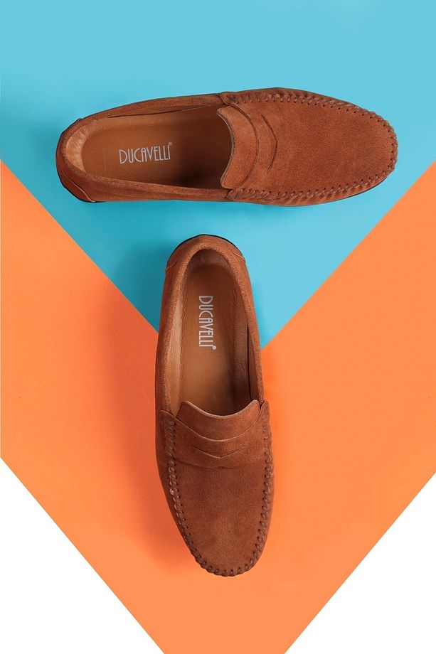 Naran Hakiki Deri Erkek Günlük Ayakkabı, Loafer Ayakkabı, Hafif Ayakkabı, Süet Ayakkabı - 5