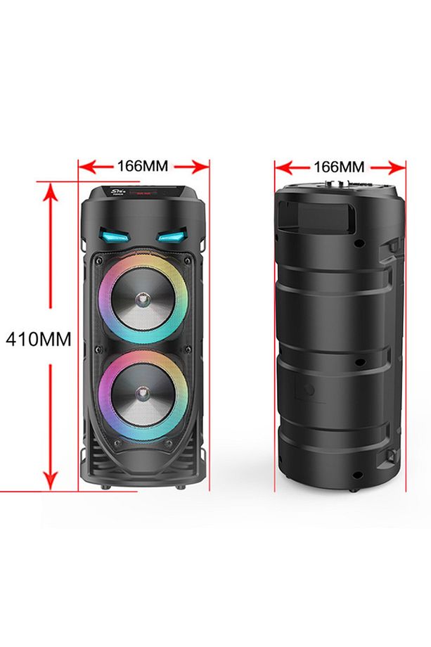 Zqs4239 Mikrofonlu Taşınabilir Dev Speaker Led Işıklı Bluetooth Hoparlör -4inc×2/8w×2 1800mah - 8