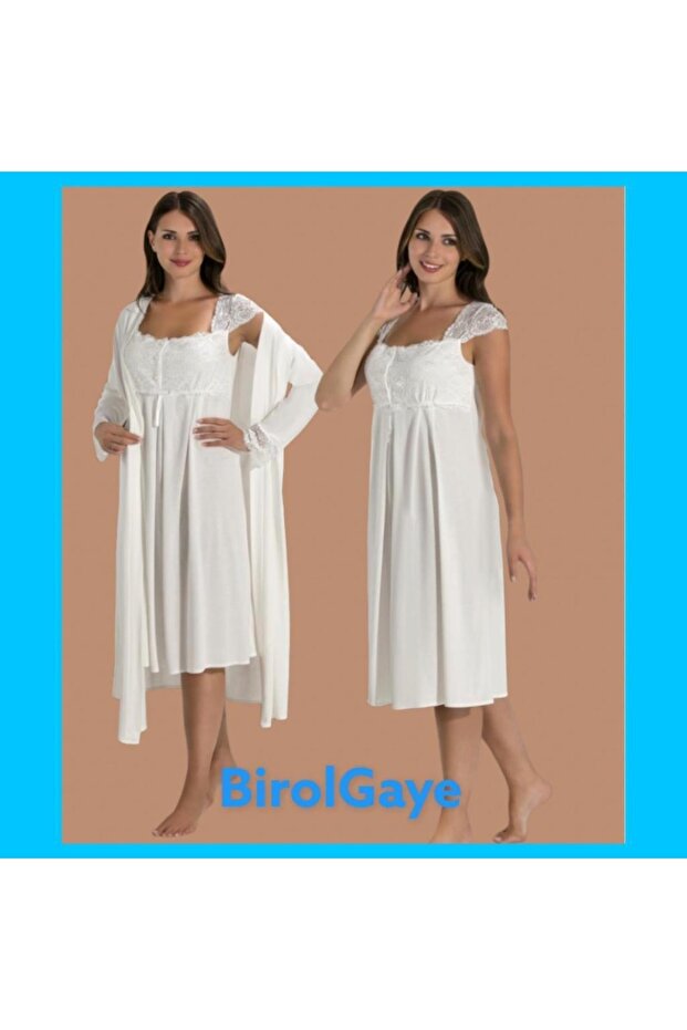 200 Maternity Nightgown Dressing Gown Set
