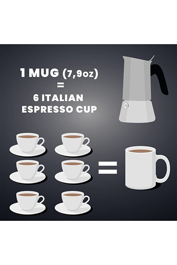 Venüs Çelik Moka Pot, 6 Cup - 5