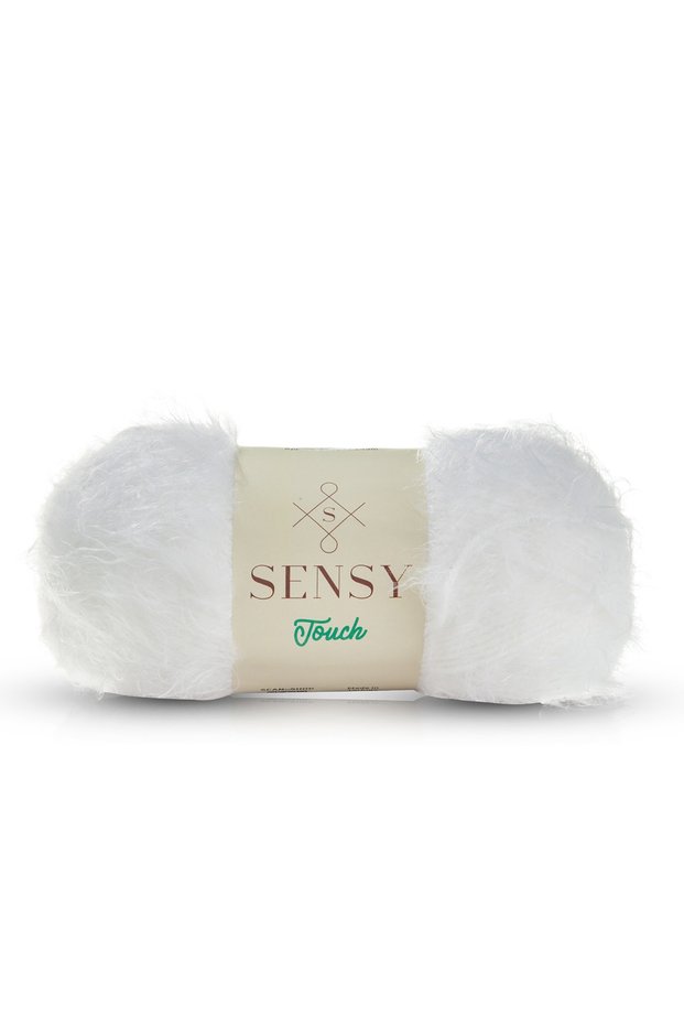 Premium Touch Hand Knitting Yarn Cardigan Sweater Yarn Fur Look Yarn Scarf Beanie Plush Toy Yarn White