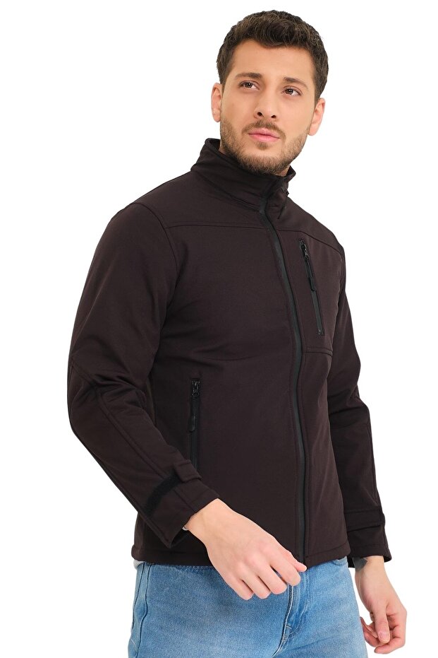 معطف سوفتشيل، أسود -91e650- مقاوم للماء والرياح