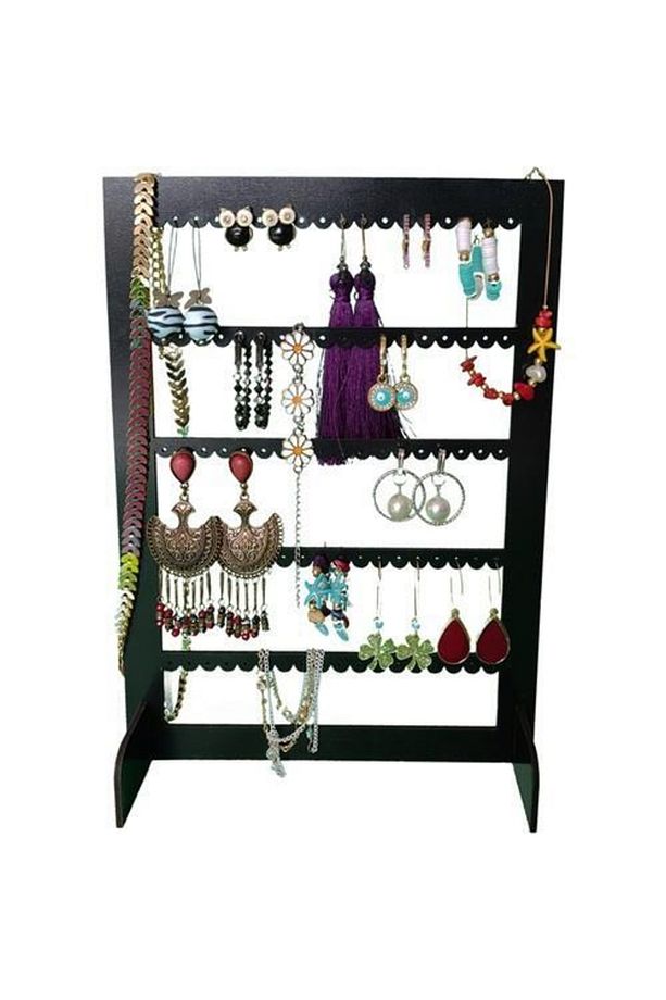 Küpe Standı Takı Küpe Askısı Ahşap Takı Kutusu Takı Standı Takı Askılığı - 4