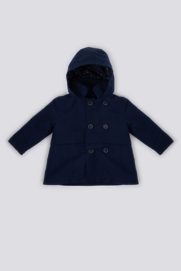 The Light Of Innocence Navy Blue Baby Girl Raincoat