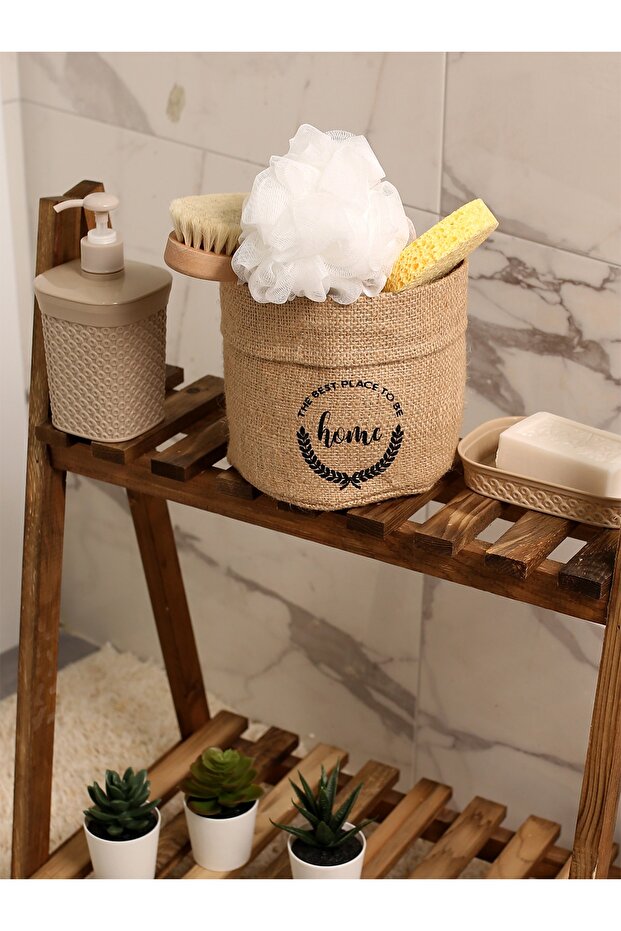 The Best Place To Be Oval Jute Basket 15cmx15cm B37