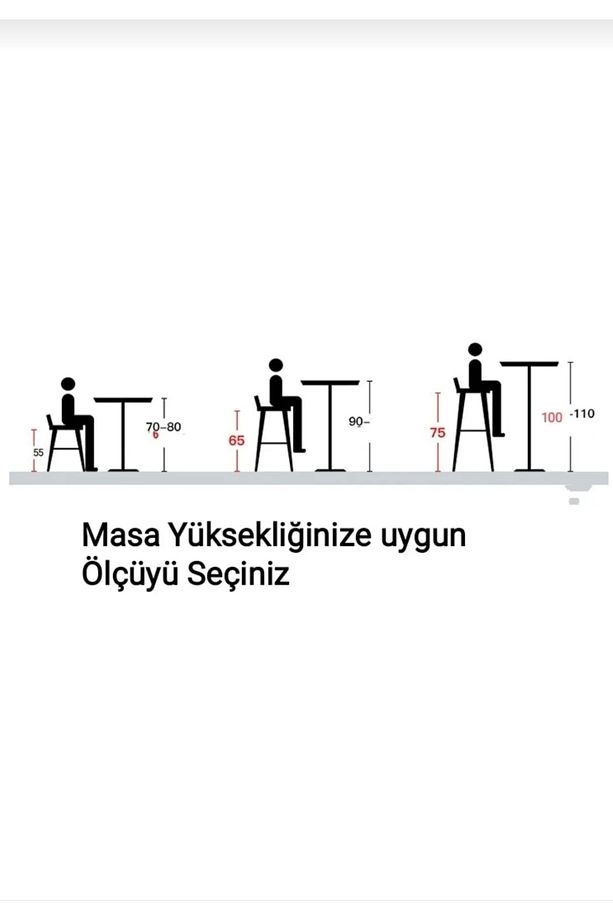 Özgün Tasarımı, Şıklığı Ile 65 Cm Oturumlu Bar Taburesi. - 7