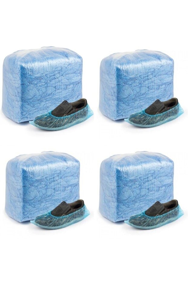 Single Rubber Anti-Slip Non-Tear Total 4 Packs (4000 Pieces) Overshoes